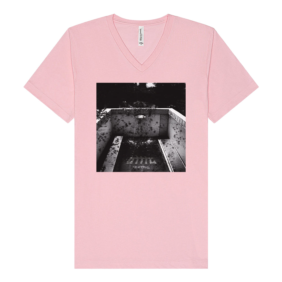 Sweaty Pool Pink V-Neck T-Shirt